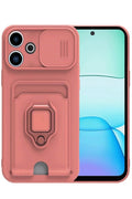 Mey İthalat® Redmi 13 4G Kılıf Zuma Kartvizitli Yüzüklü Silikon - Pembe