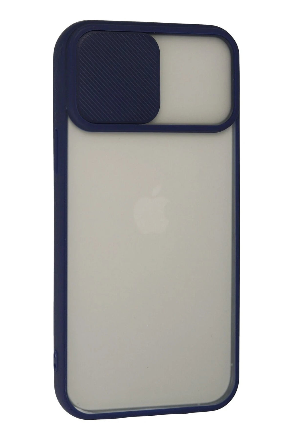 Mey İthalat® iPhone 13 Pro Max Kılıf Palm Buzlu Kamera Sürgülü Silikon - Lacivert