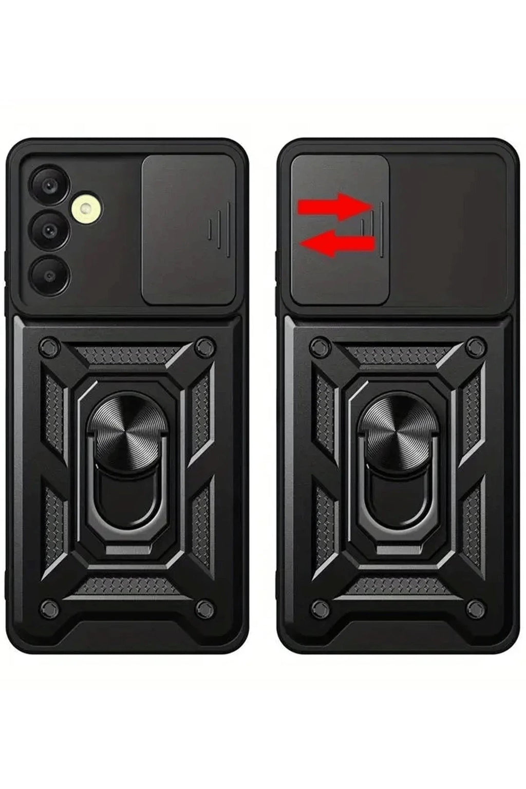 Mey İthalat® Samsung Galaxy S24 FE Pars Lens Yüzüklü Silikon - Yeşil