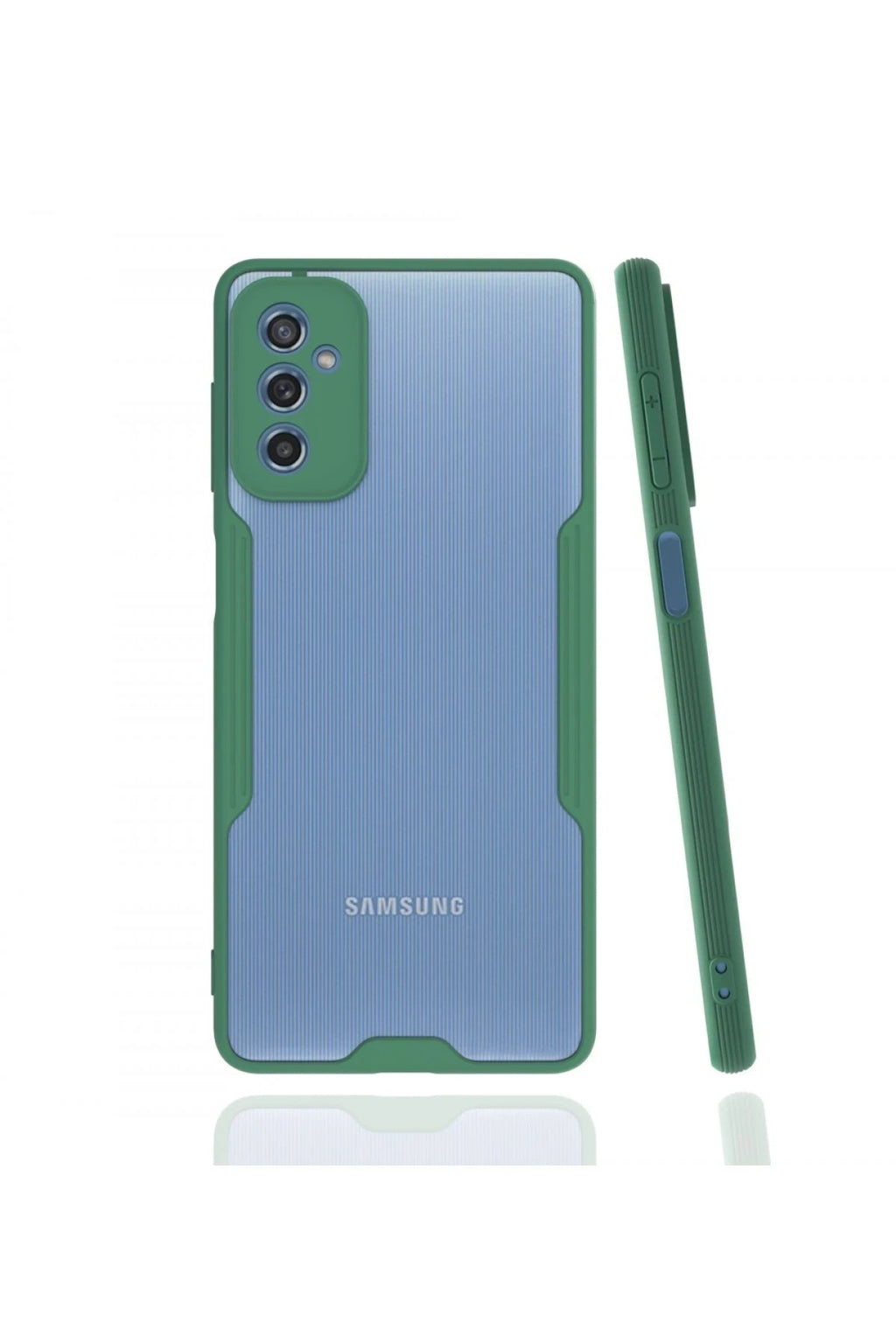 Mey İthalat® Samsung Galaxy M52 5G Kılıf Platin Silikon - Yeşil