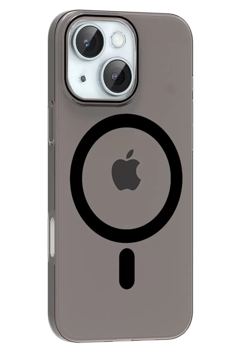 Mey İthalat® iPhone 15 PC Blank Magsafe Kapak - Siyah