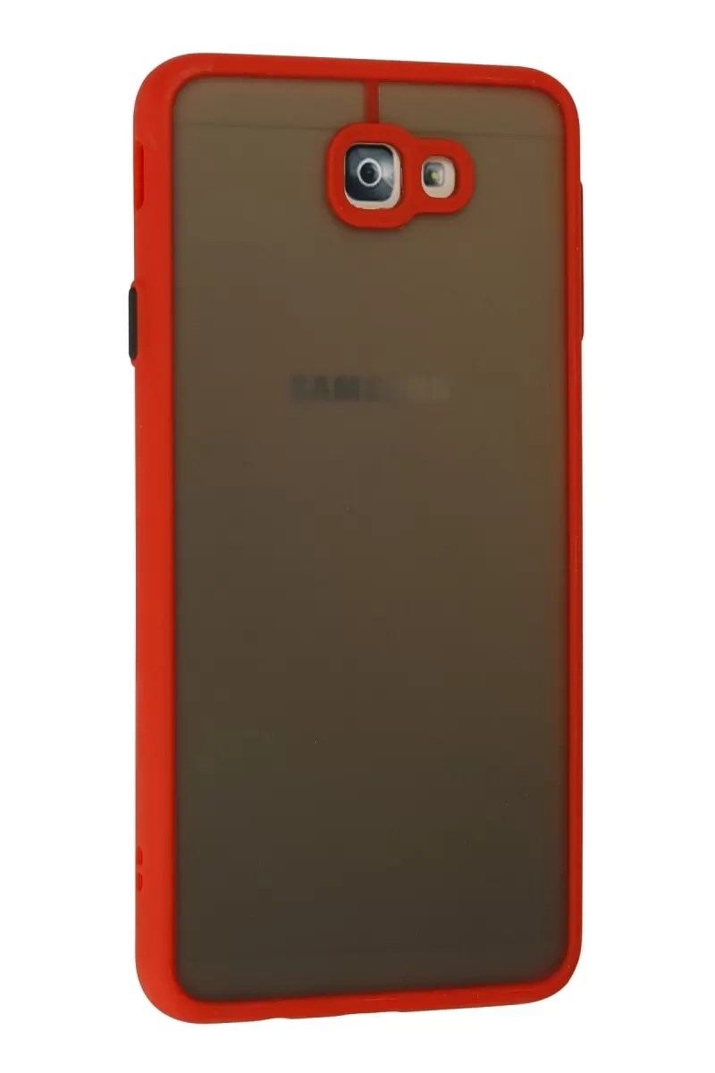 Mey İthalat® Samsung Galaxy J7 Prime Kılıf Montreal Silikon Kapak - Kırmızı