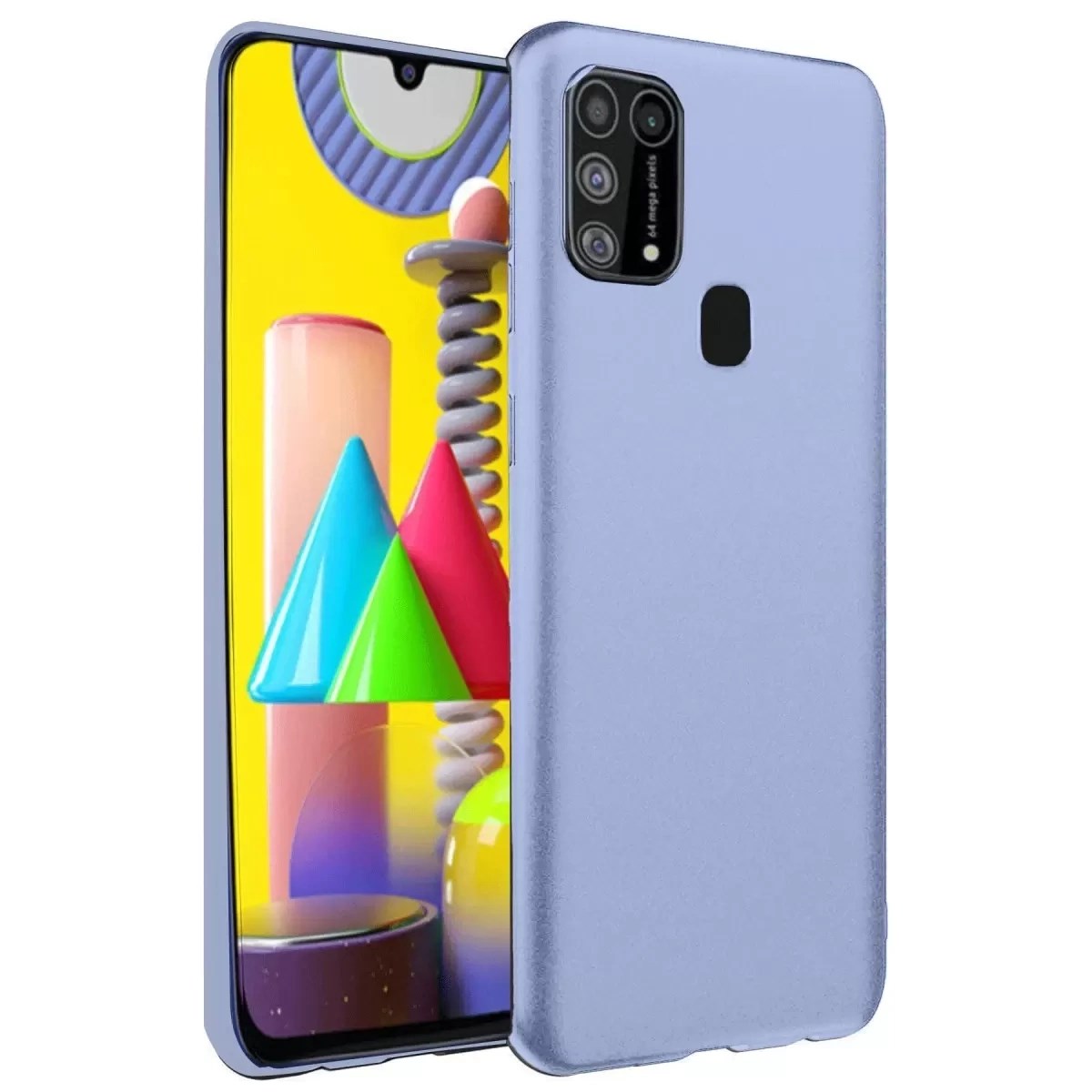 Mey İthalat® Samsung Galaxy M31 Kılıf Nano içi Kadife Silikon - Lila