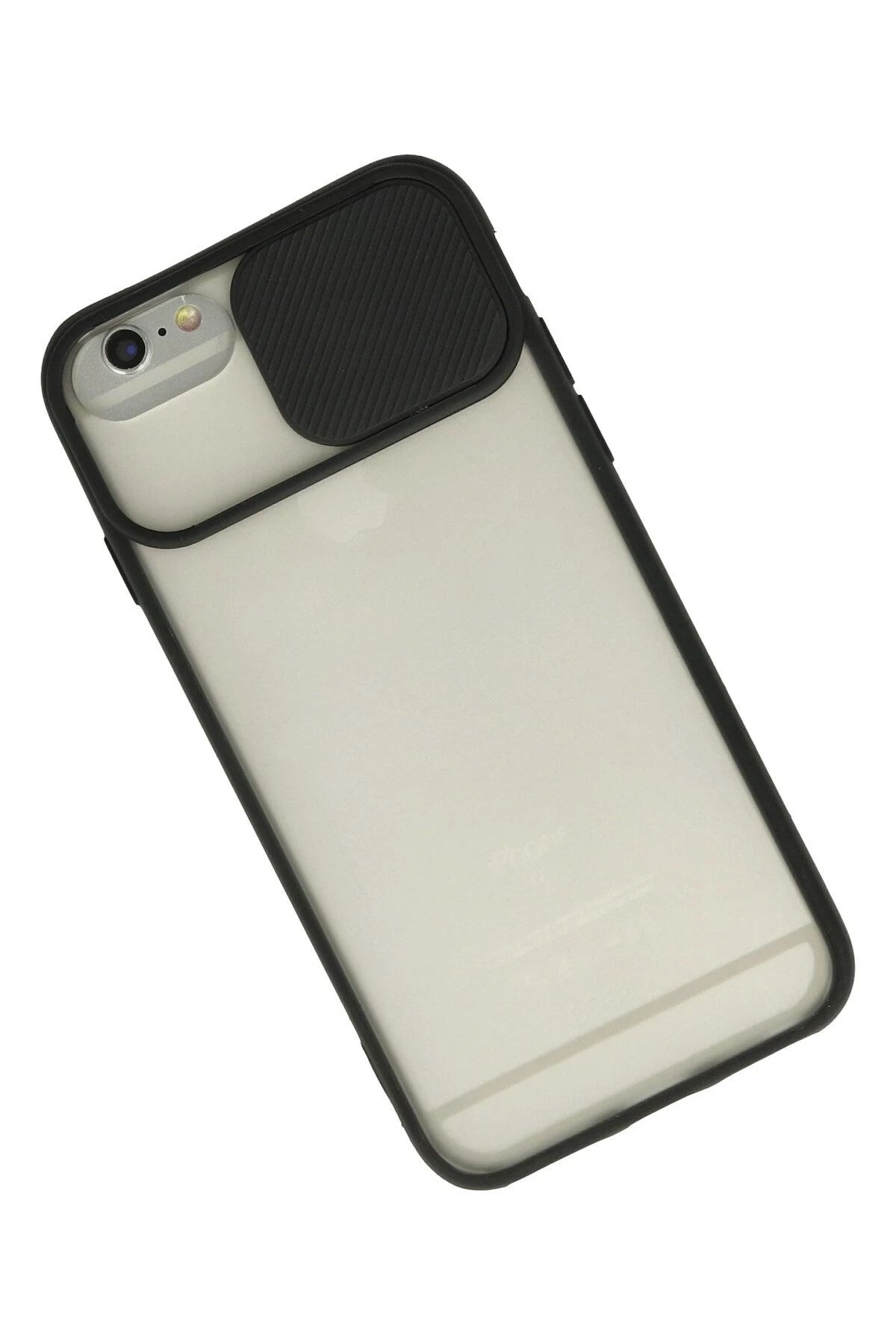 Mey İthalat® iPhone 6 Plus Kılıf Palm Buzlu Kamera Sürgülü Silikon - Siyah