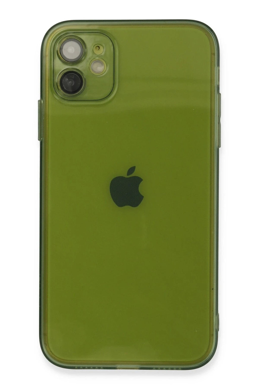 Mey İthalat® iPhone 12 Kılıf Fly Lens Silikon - Yeşil