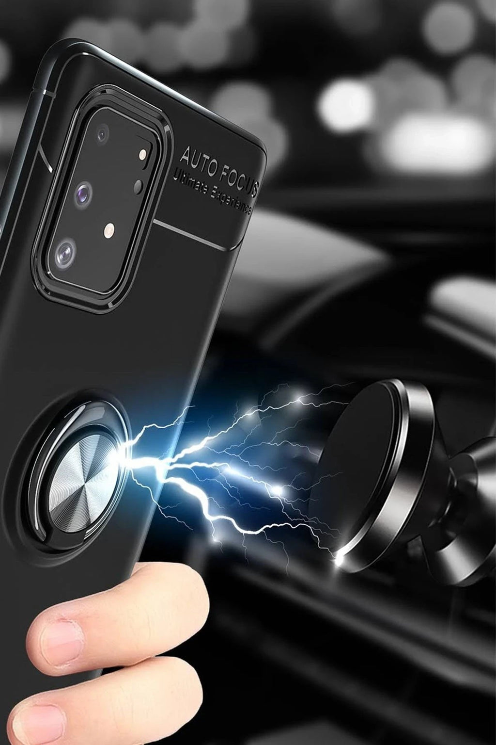 Mey İthalat® Samsung Galaxy A91 / S10 Lite Kılıf Range Yüzüklü Silikon - Mavi