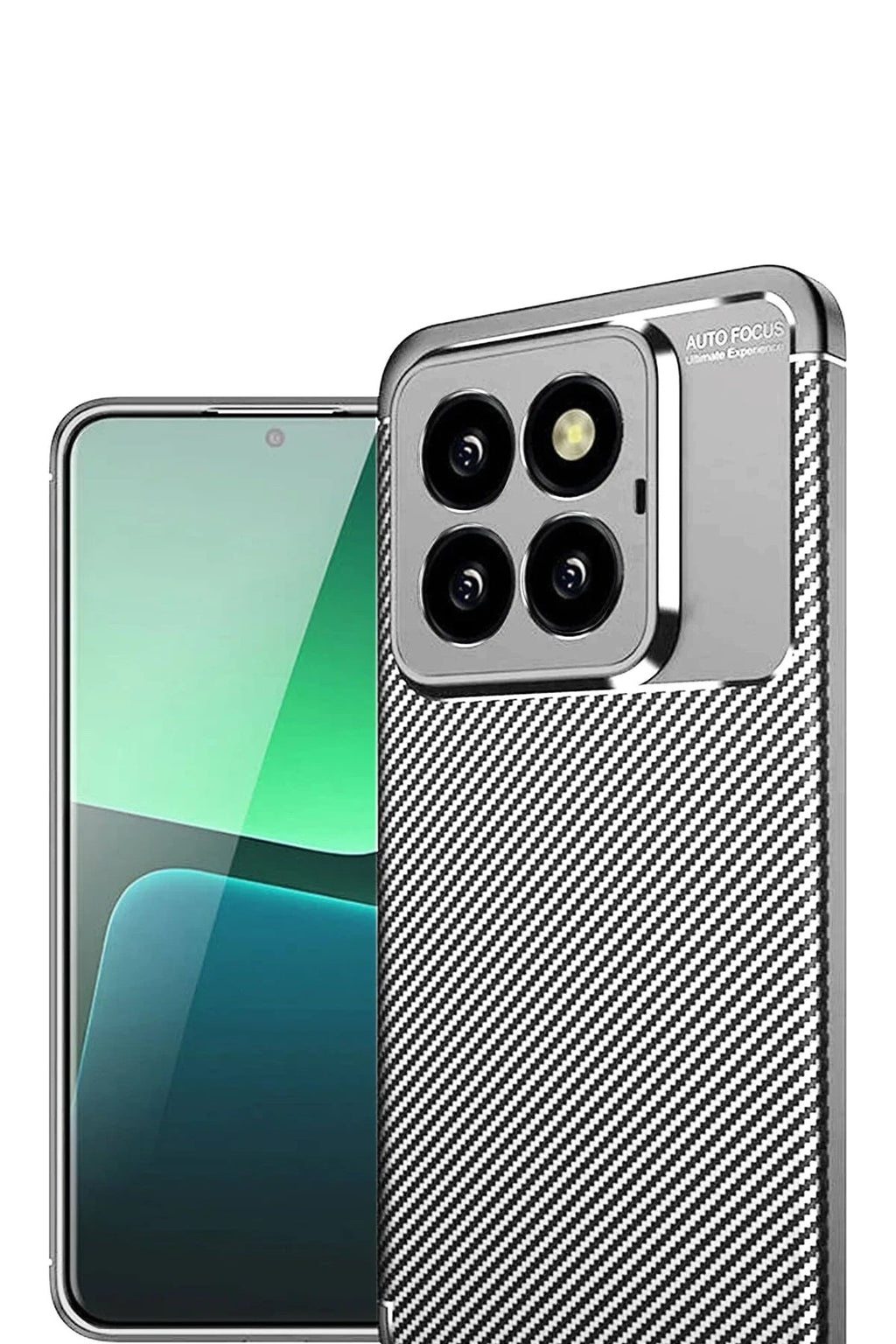 Mey İthalat® Mi 14T Pro Kılıf Auto Focus Karbon Kapak - Gri