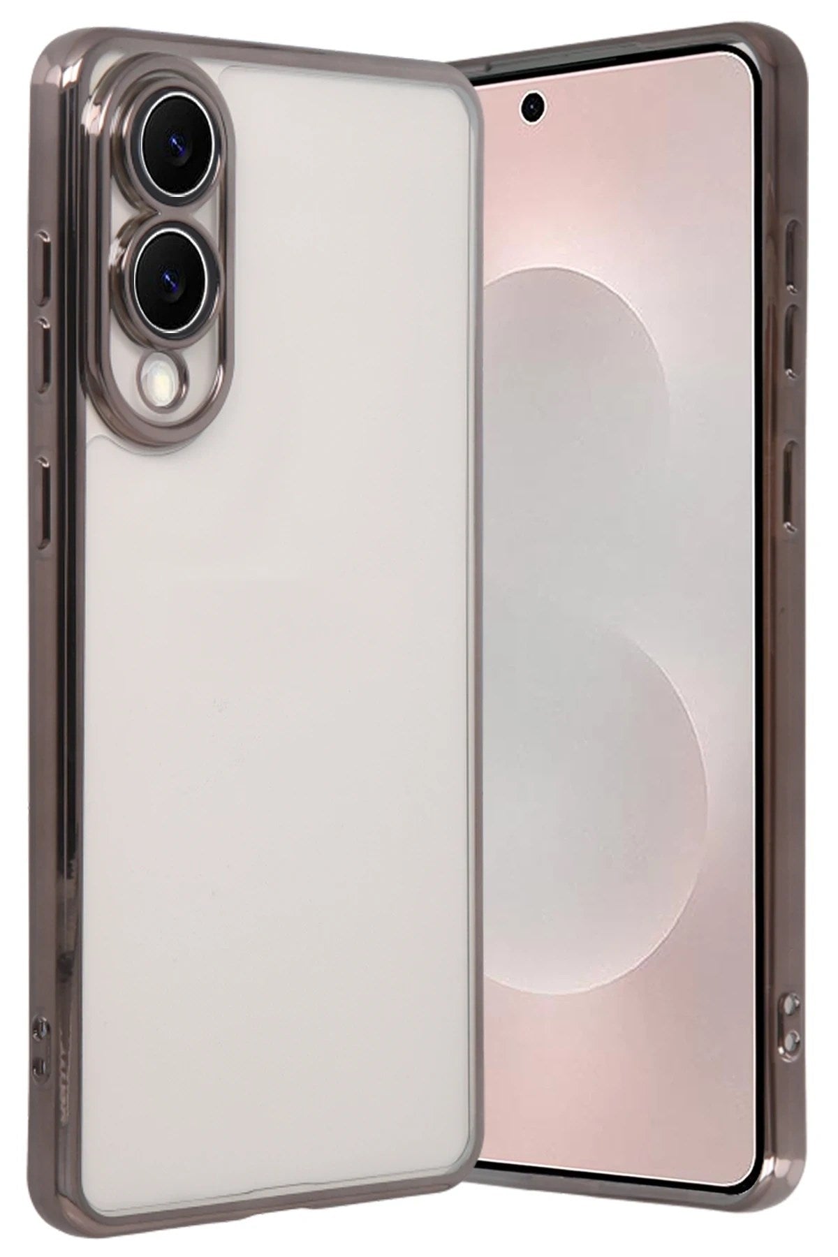 Mey İthalat® Samsung Galaxy S25 Edge Lensli Silikon - Titan Gri