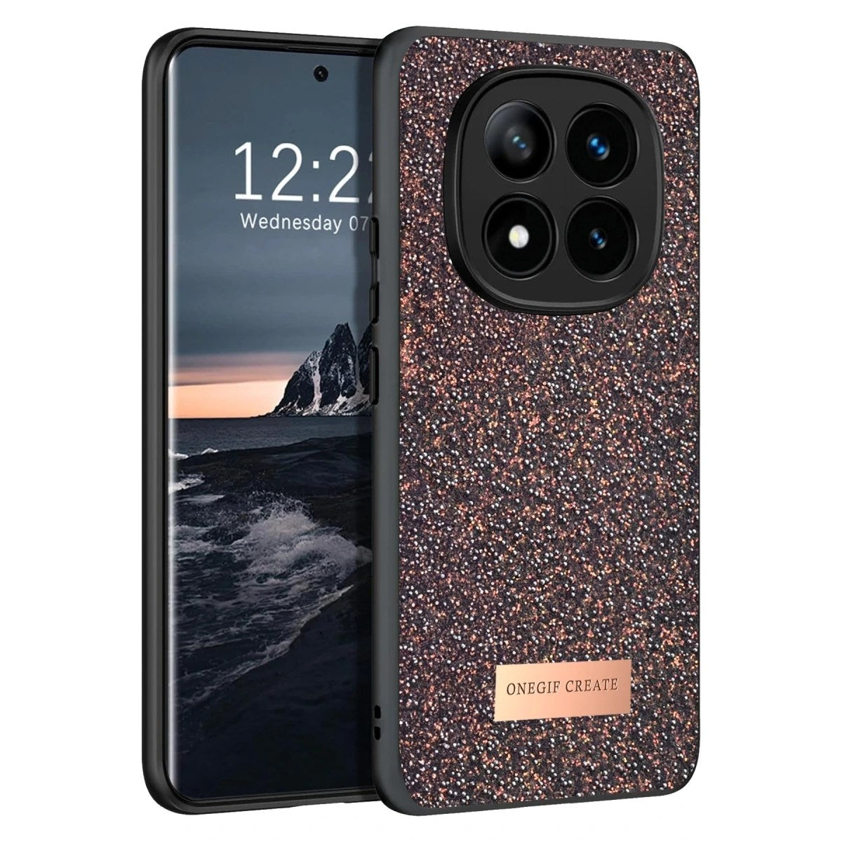 Mey İthalat® Redmi Note 14 Pro 4G Bright Simli Kapak - Derin Mor