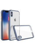 Mey İthalat® iPhone XS Max Kılıf Miami Şeffaf Silikon - Gri