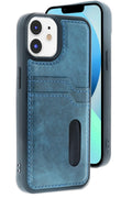 Mey İthalat® iPhone 11 Kılıf Sara Kartvizitli Deri Kılıf - Lacivert