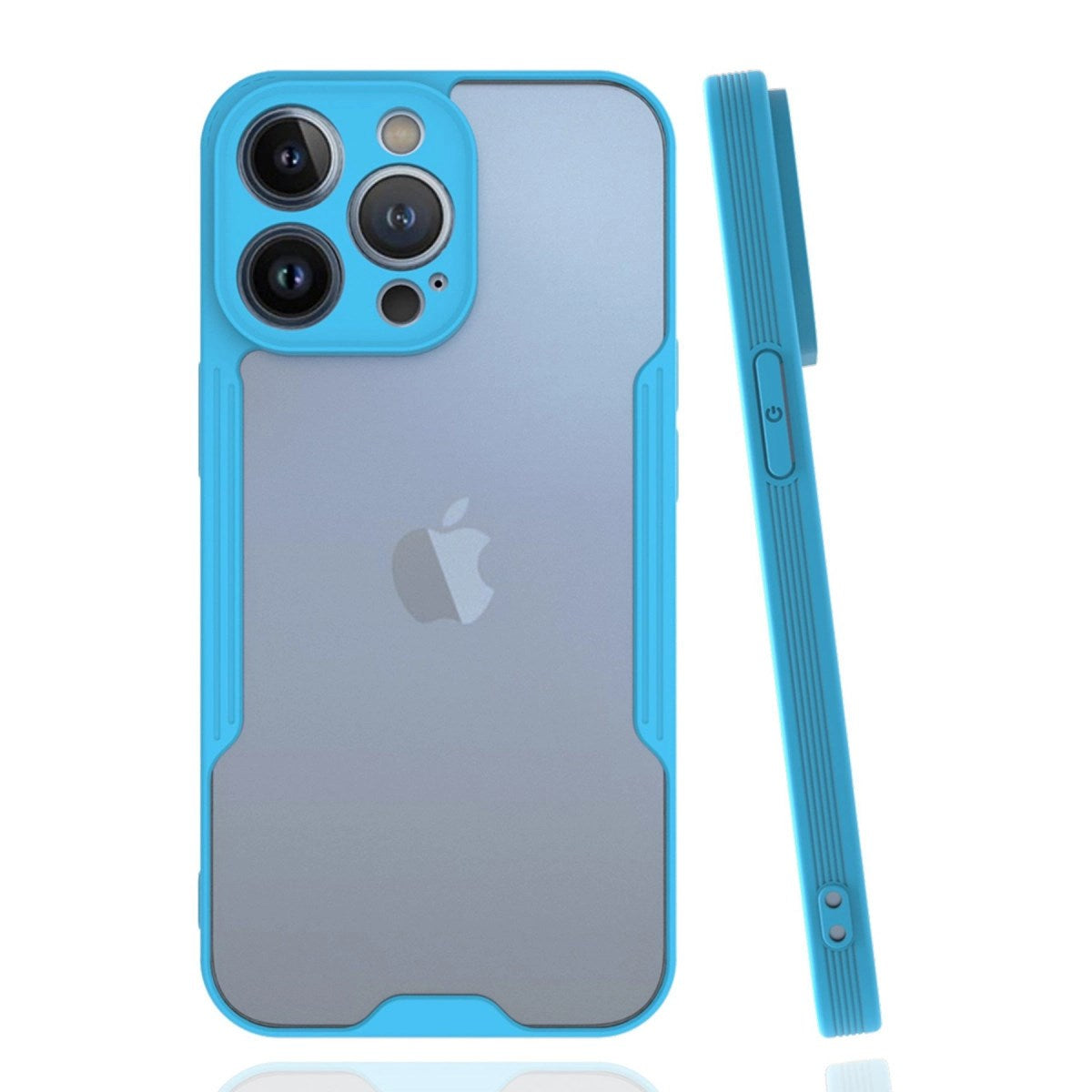 Mey İthalat® iPhone 14 Pro Max Kılıf Platin Silikon - Mavi