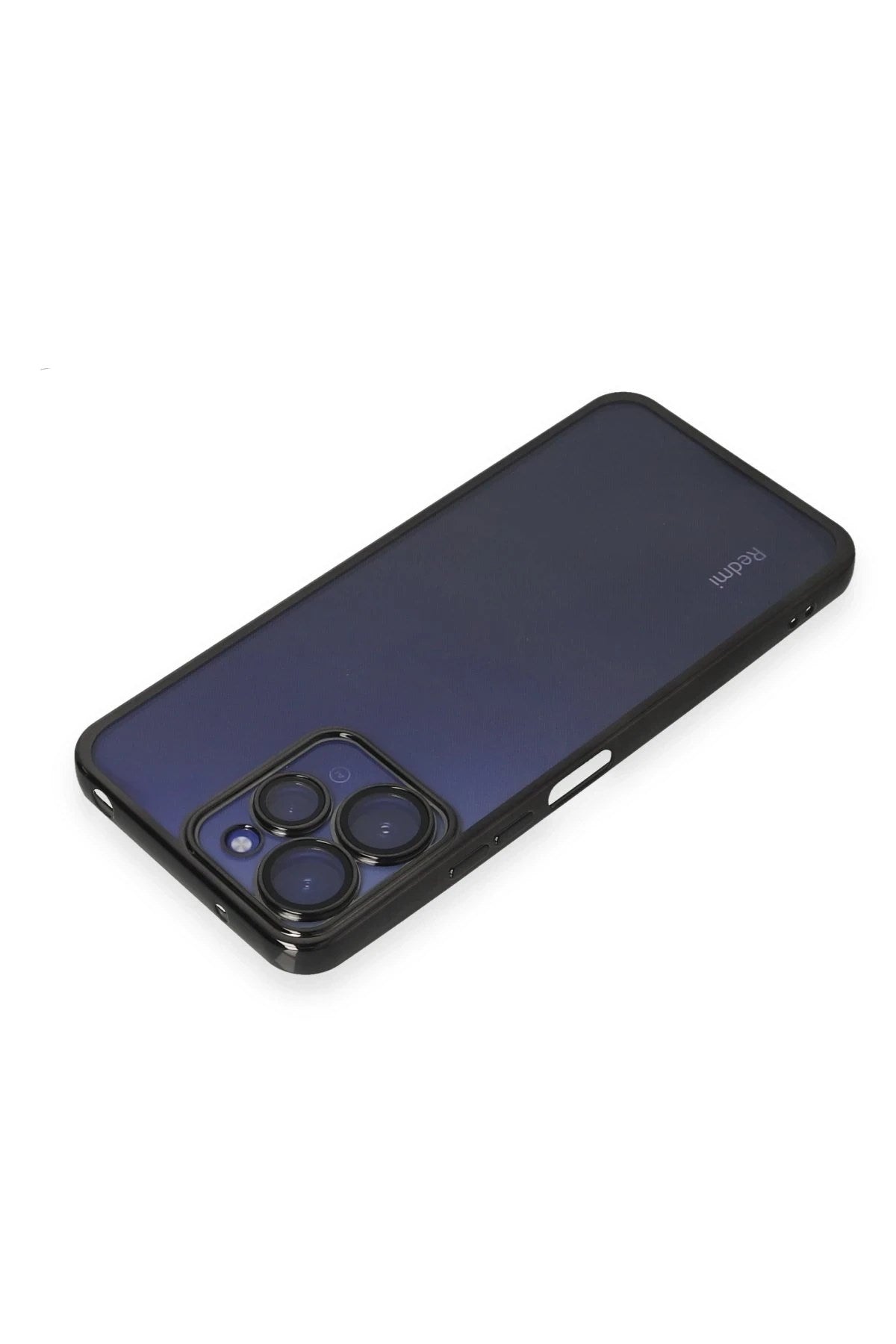 Mey İthalat® Redmi 12 Kılıf Lensli Silikon - Siyah