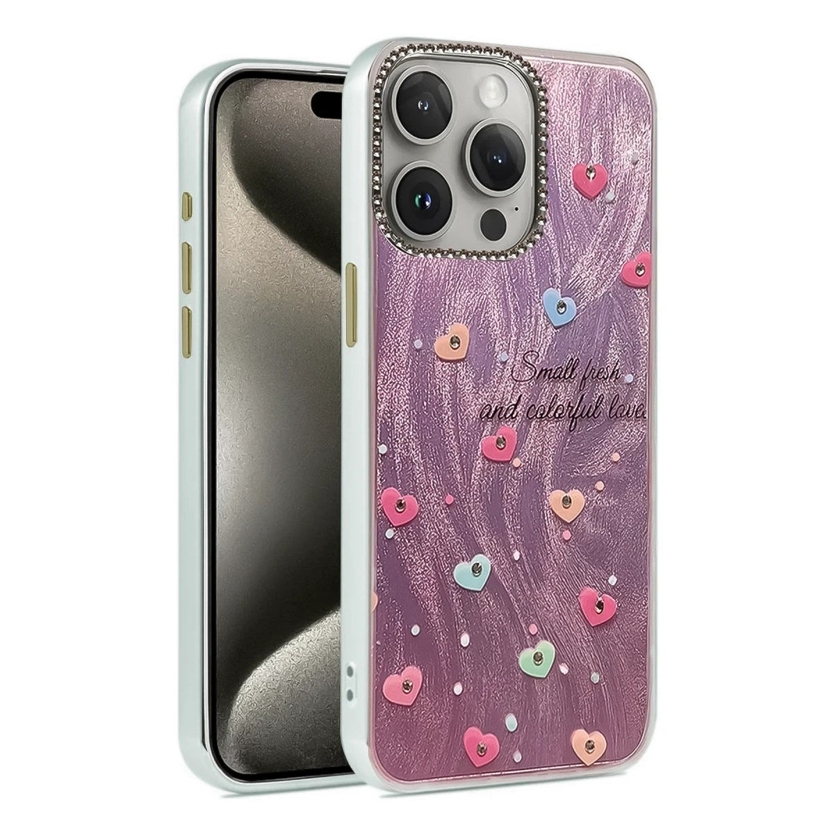 Mey İthalat® iPhone 15 Pro Kılıf Blade Aynalı Desenli Kapak - Desen 8