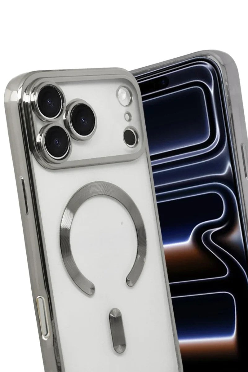 Mey İthalat® iPhone 17 Pro Max Kross Magneticsafe Kapak - Gümüş