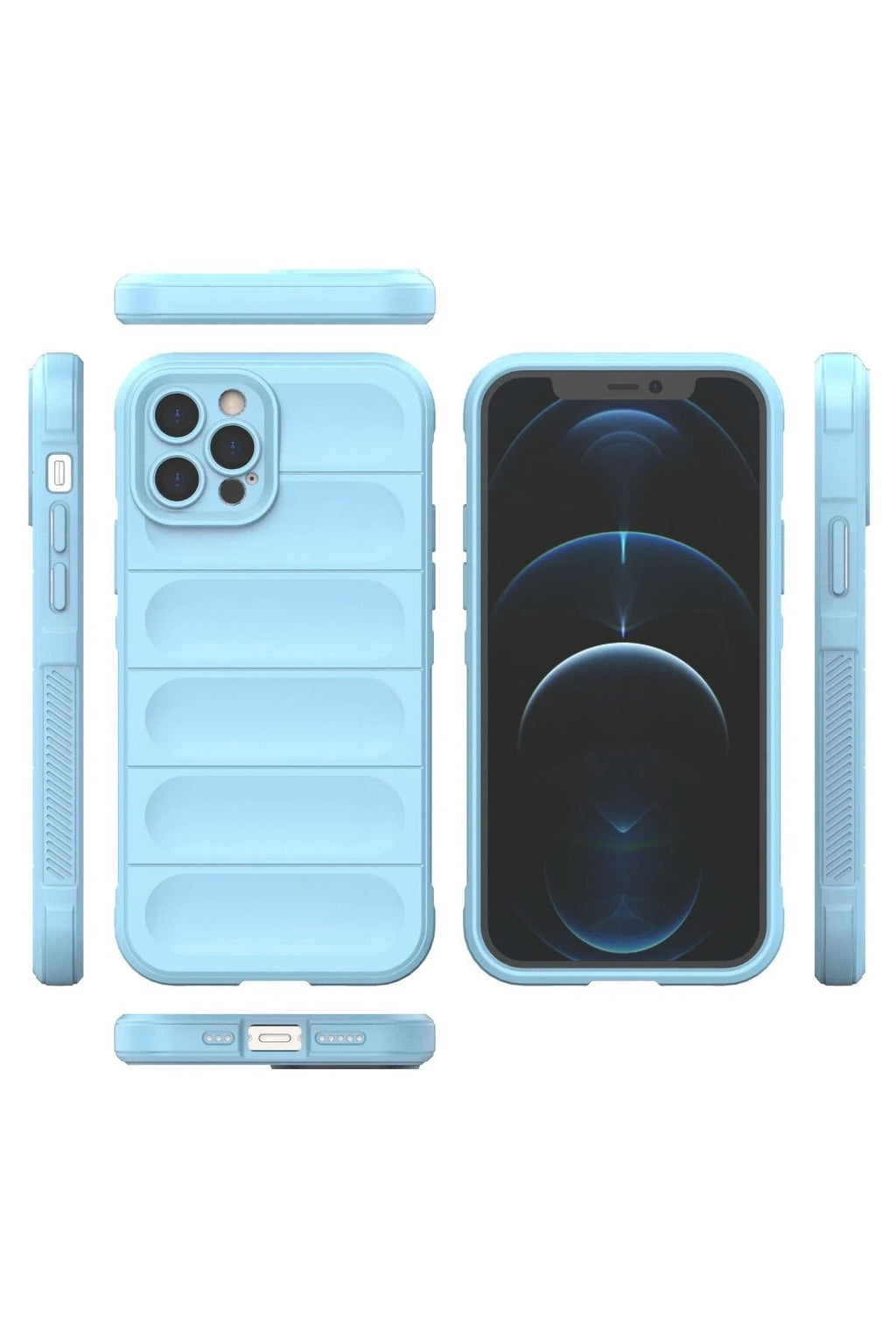 Mey İthalat® iPhone 12 Pro Kılıf Optimum Silikon - Sky Blue
