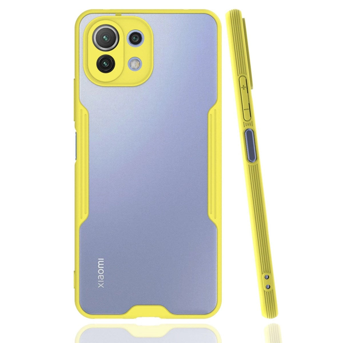 Mey İthalat® Mİ 11 Lite Kılıf Platin Silikon - Sarı
