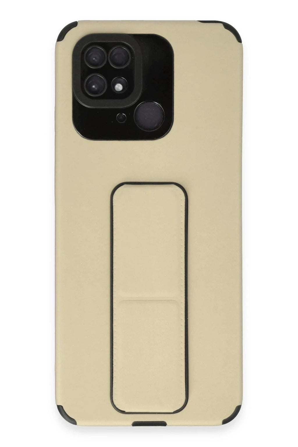 Mey İthalat® Redmi 10C Kılıf Mega Standlı Silikon - Gold