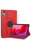 Mey İthalat® Lenovo Tab M11 TB330FU 360 Tablet Deri Kılıf - Kırmızı