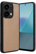 Mey İthalat® Redmi Note 13 4G Kılıf Aras Deri Kapak - Pudra