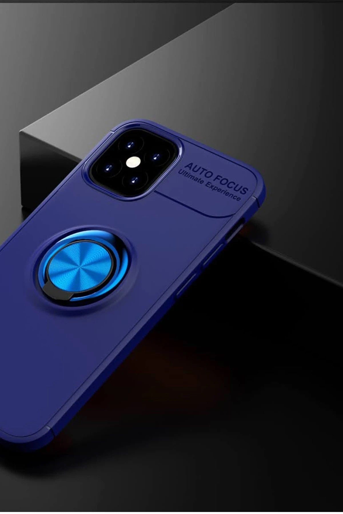 Mey İthalat® iPhone 12 Mini Kılıf Range Yüzüklü Silikon - Mavi
