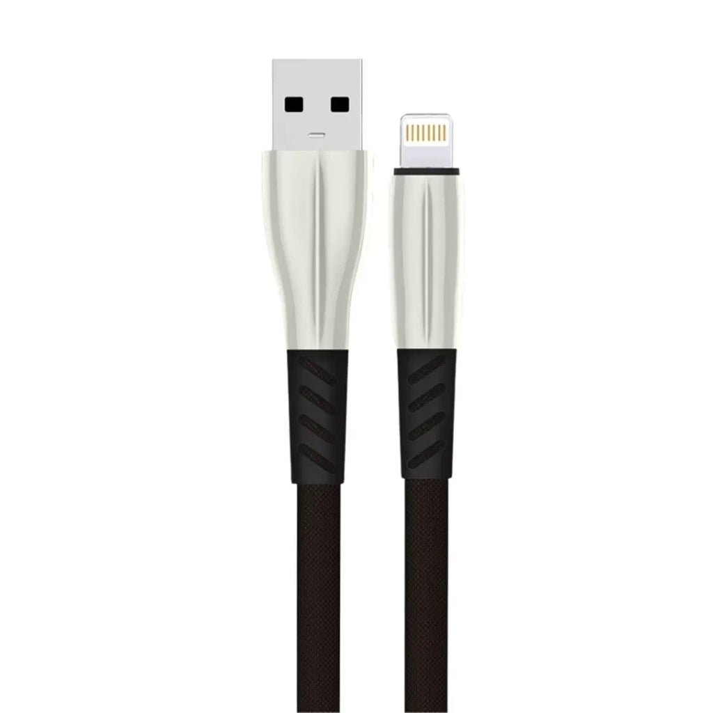 Mey İthalat® S89 Metal Uçlu Lightning Kablo iphone Uyumlu 1M 2.4A - Siyah
