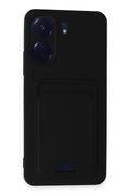 Mey İthalat® Redmi 13C Kılıf Kelvin Kartvizitli Silikon - Siyah