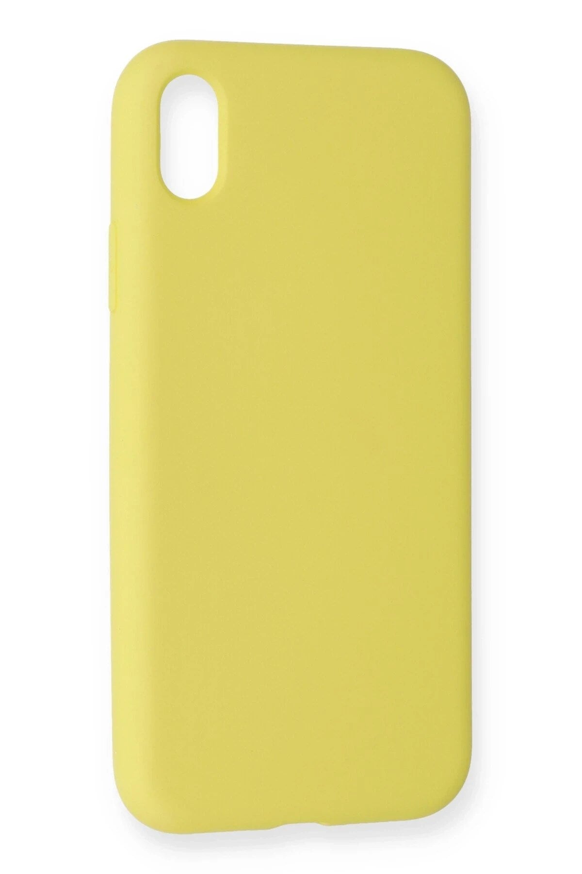 Mey İthalat® iPhone XR Kılıf Nano içi Kadife Silikon - Sarı