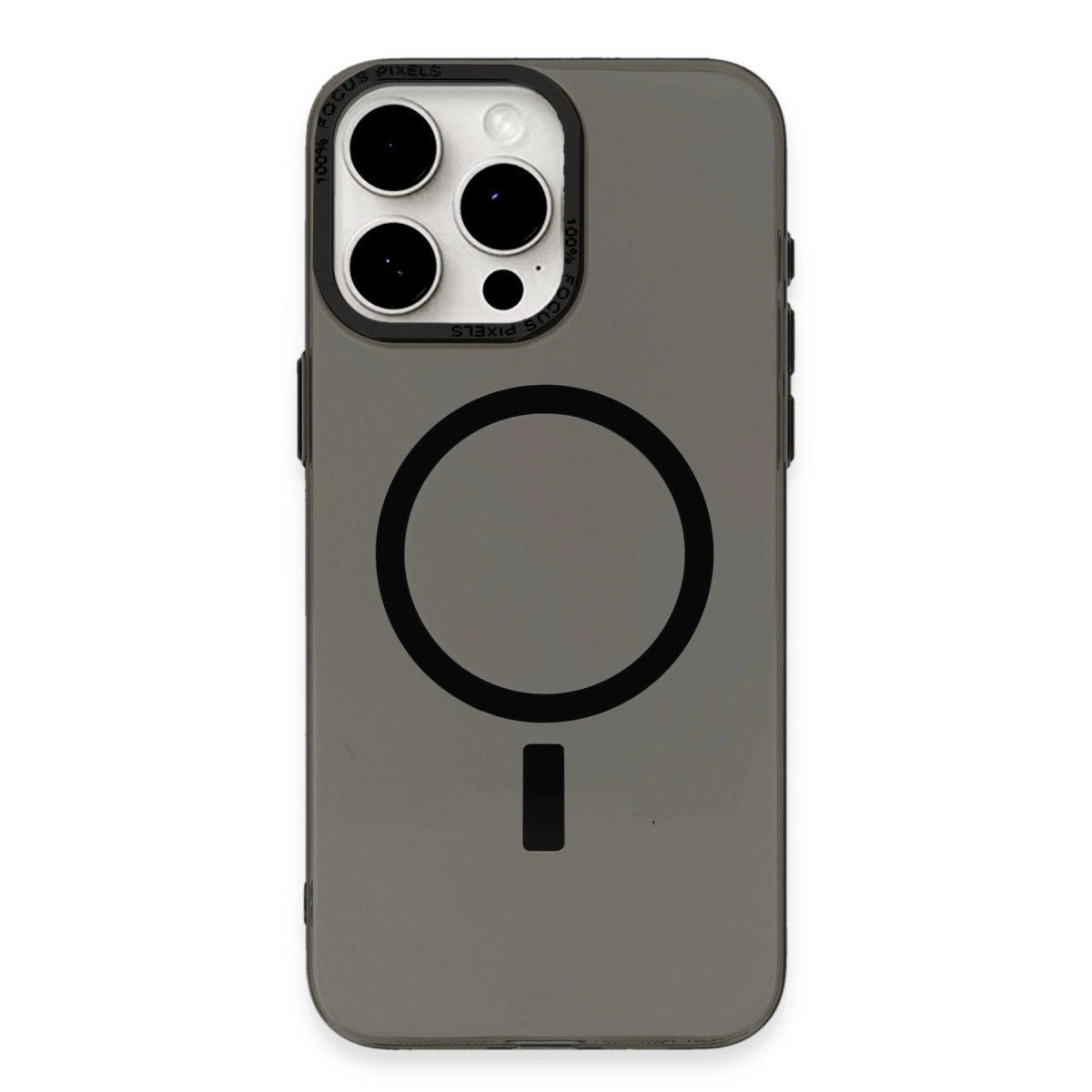 Mey İthalat® iPhone 15 Pro Kılıf Anka PC Magneticsafe Sert Metal Kapak - Siyah