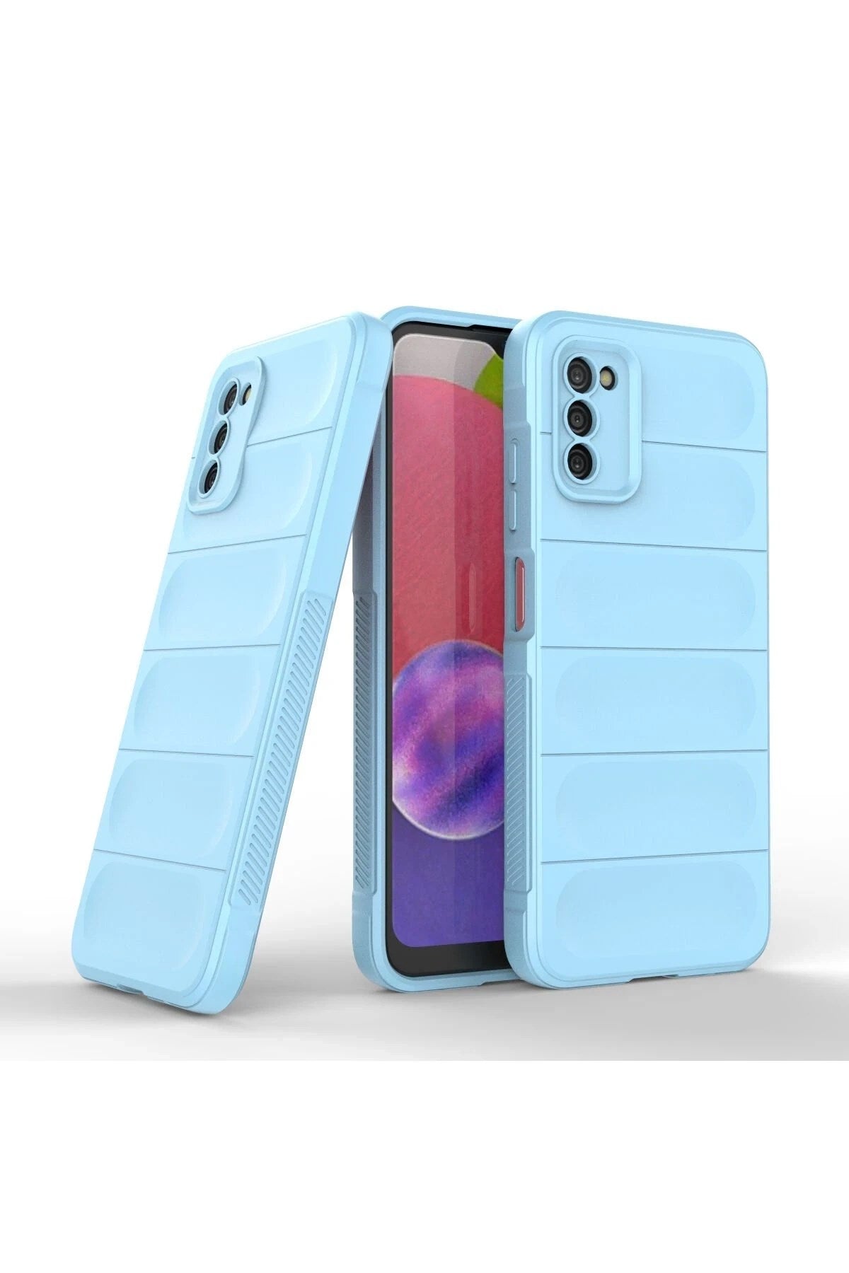 Mey İthalat® Samsung Galaxy A03S Kılıf Optimum Silikon - Sky Blue