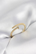 Mey İthalat® Çivi Model Zirkon Taşlı Gold Renk Kadın Yüzük