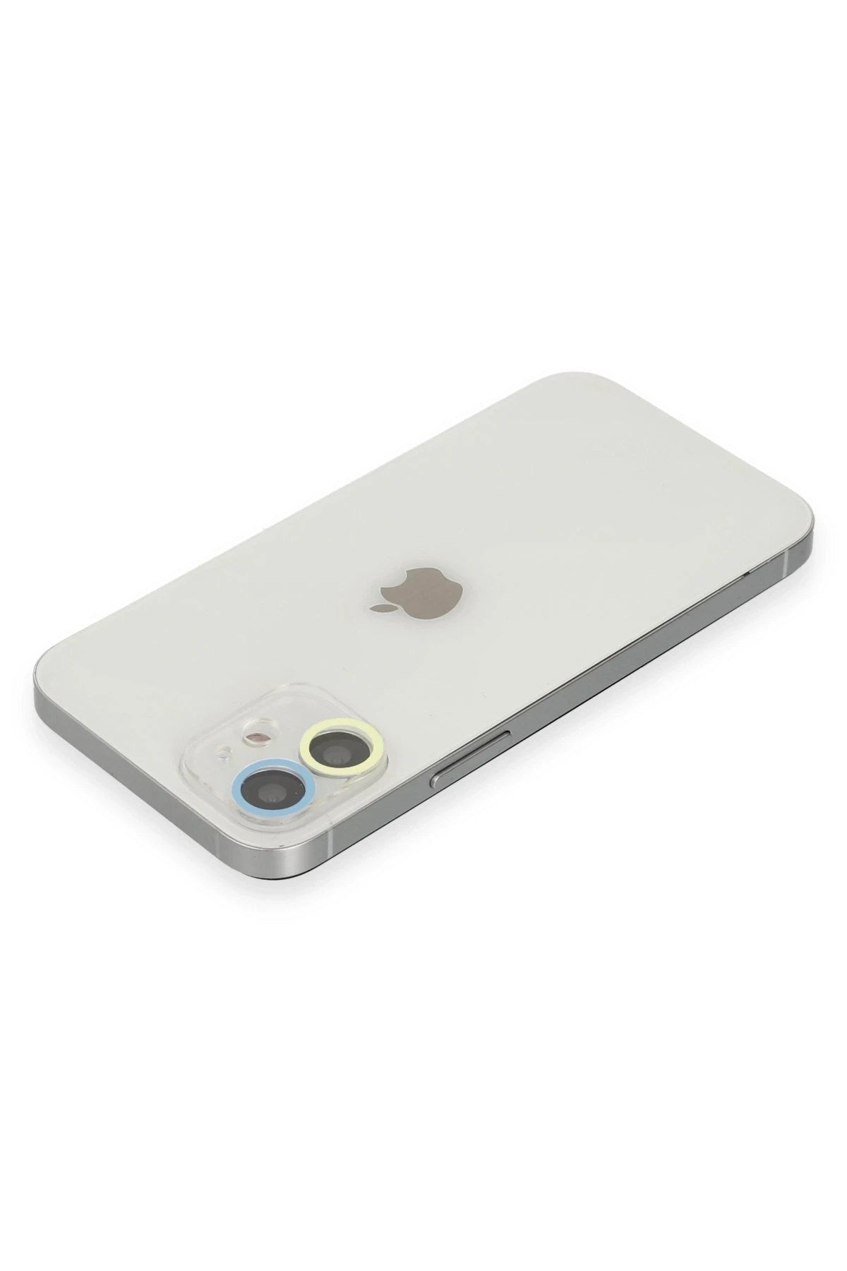 Mey İthalat® iPhone 12 Renkli Kamera Lens Koruma Cam - Sarı-Mavi