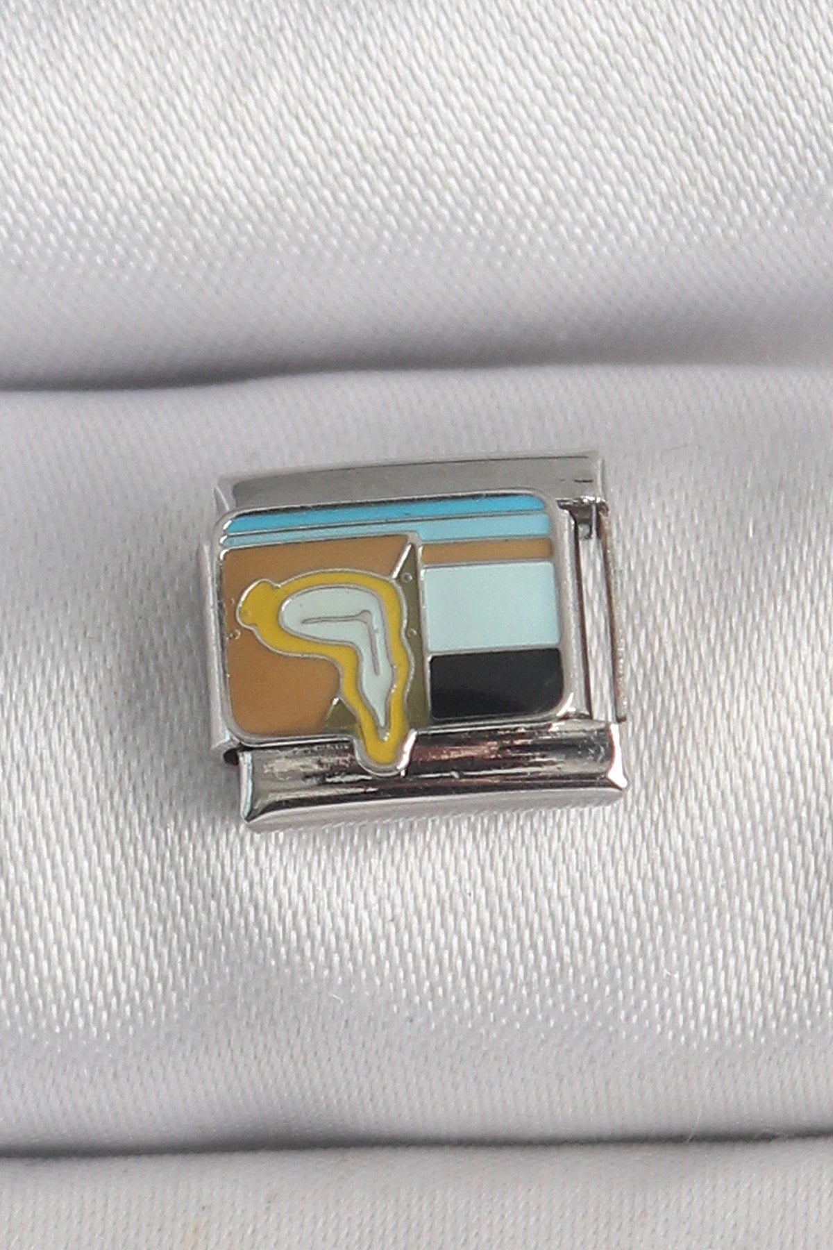 Mey İthalat® 316L Çelik Gümüş Renk Renkli Portre Model Nomination Charm