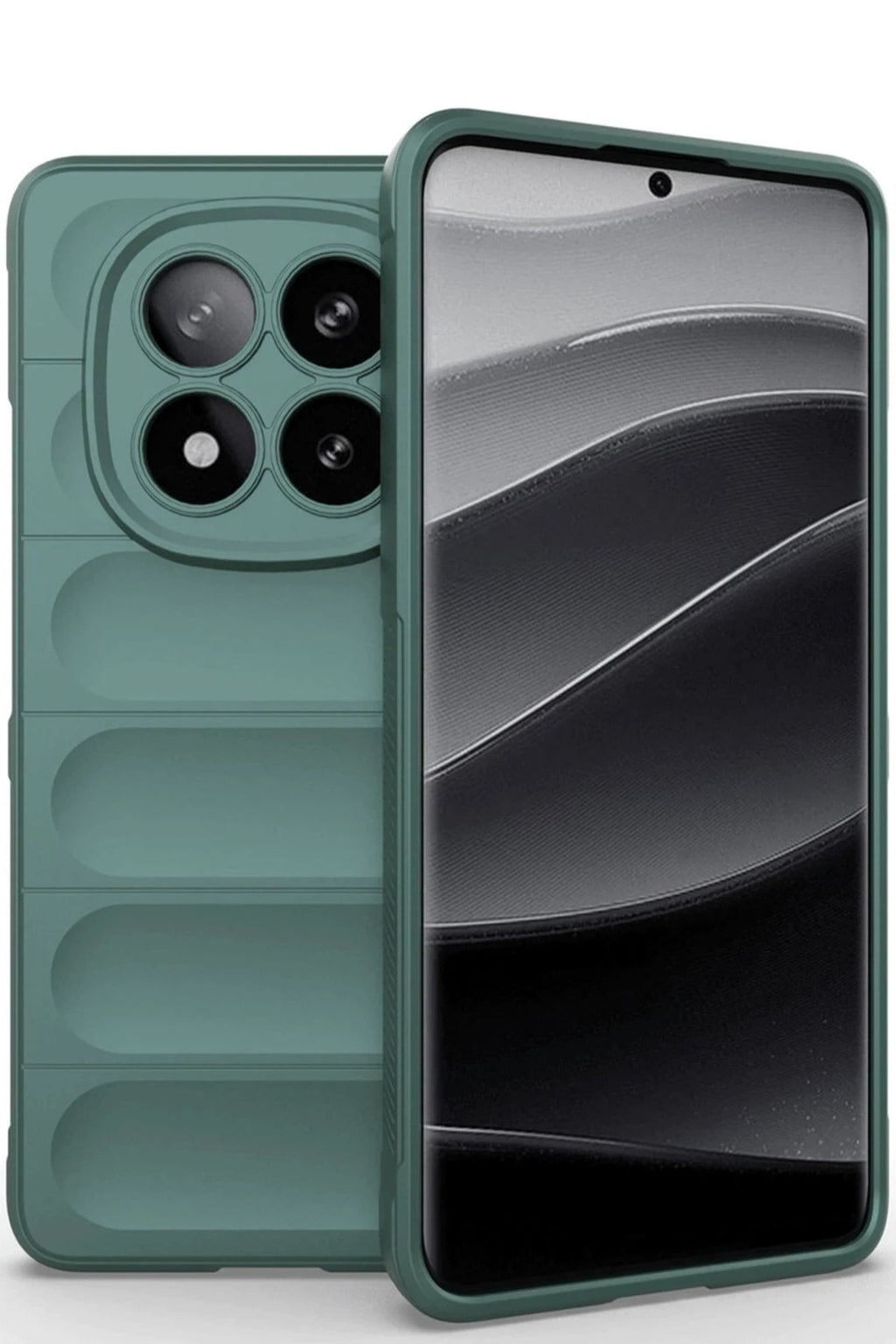 Mey İthalat® Redmi Note 14 Pro 5G Kılıf Optimum Silikon - Koyu Yeşil