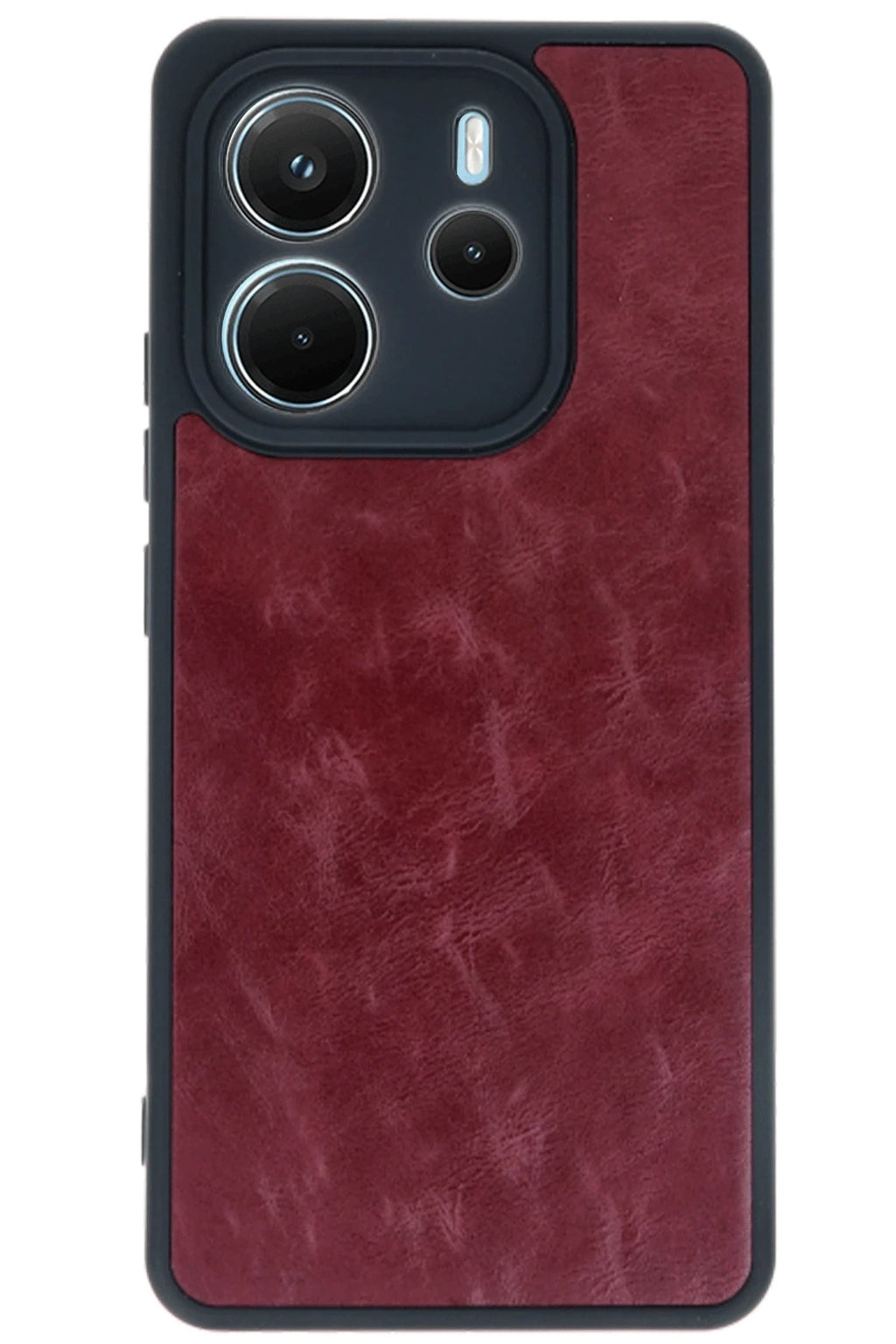 Mey İthalat® Redmi Note 14 4G Kılıf Aras Deri Kapak - Bordo