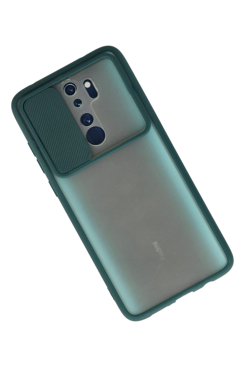 Mey İthalat® Redmi Note 8 Pro Kılıf Palm Buzlu Kamera Sürgülü Silikon - Yeşil
