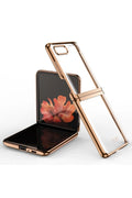 Mey İthalat® Samsung Galaxy Z Flip 4 Kılıf Fold Element Kapak - Gold