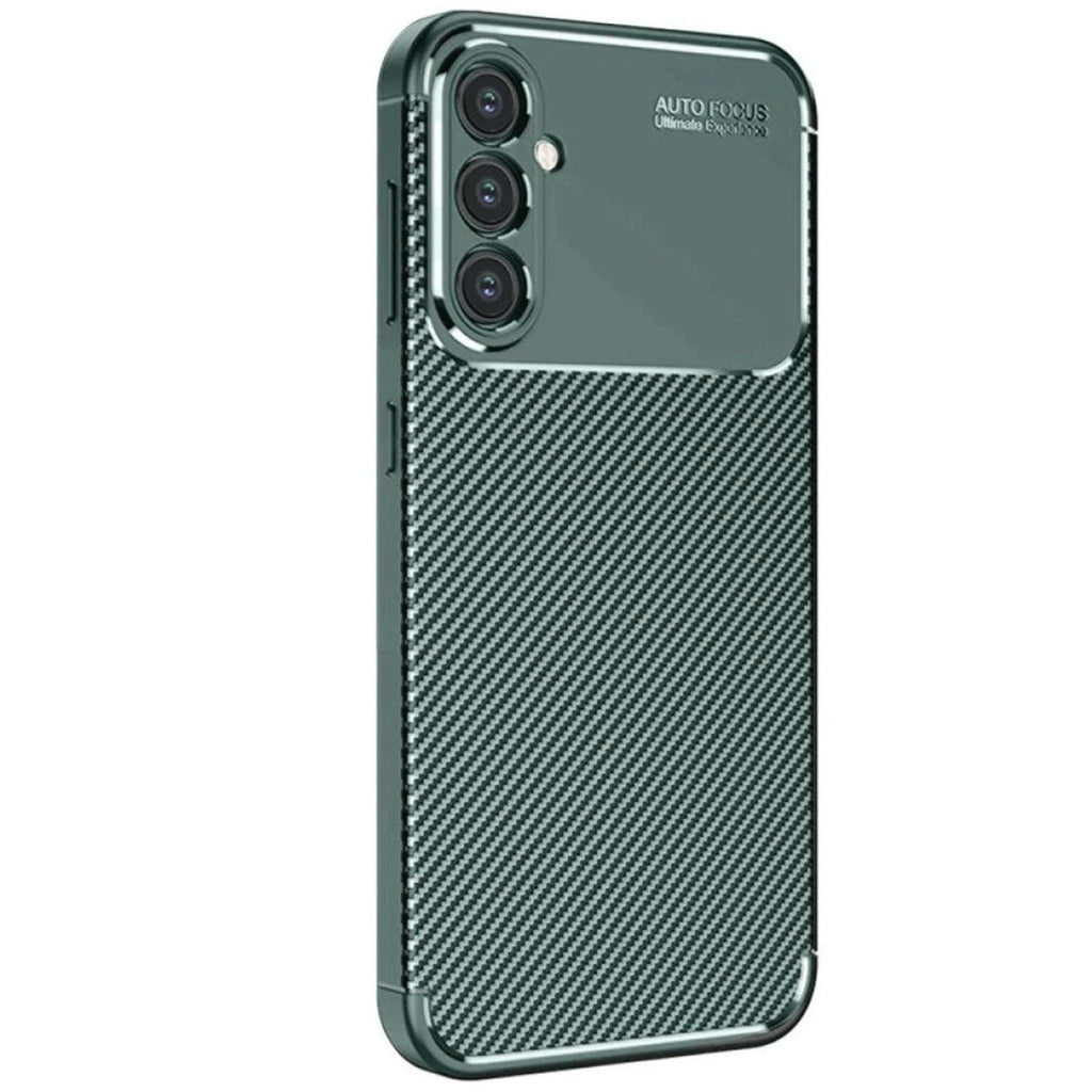 Mey İthalat® Samsung Galaxy S25 Kılıf Auto Focus Karbon Kapak - Koyu Yeşil