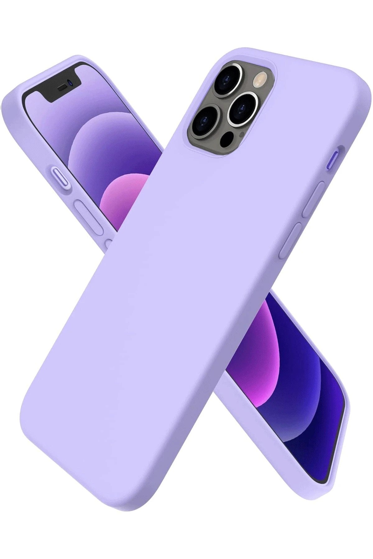 Mey İthalat® iPhone 12 Pro Max Kılıf First Silikon - Lila