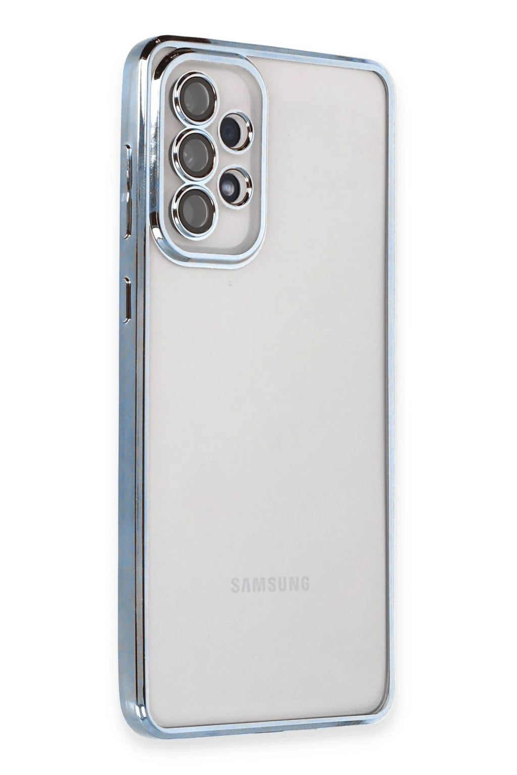 Mey İthalat® Samsung Galaxy A73 5G Kılıf Lensli Silikon - Açık Mavi