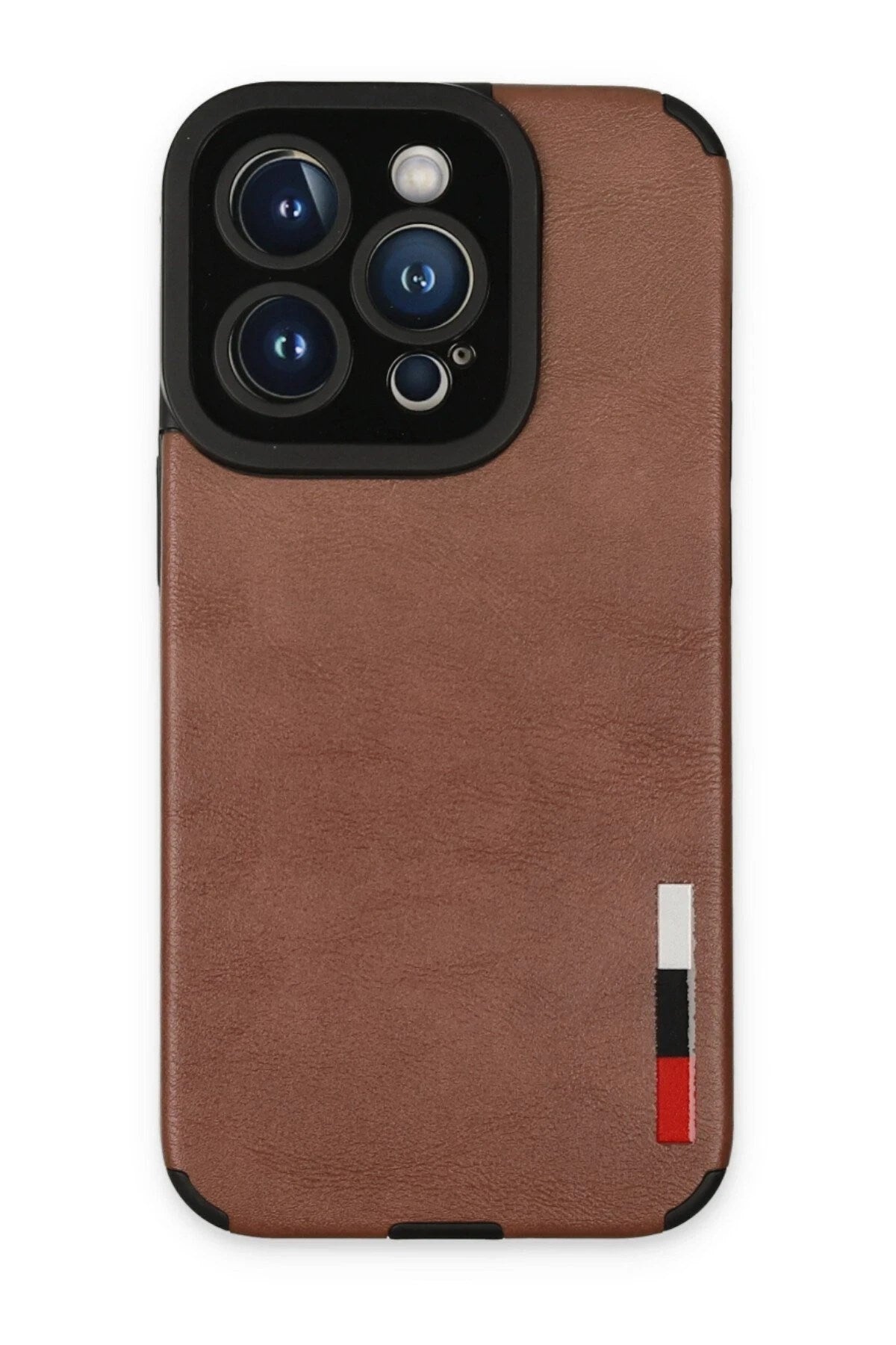 Mey İthalat® iPhone 14 Pro Max Kılıf Loop Deri Silikon - Kahverengi
