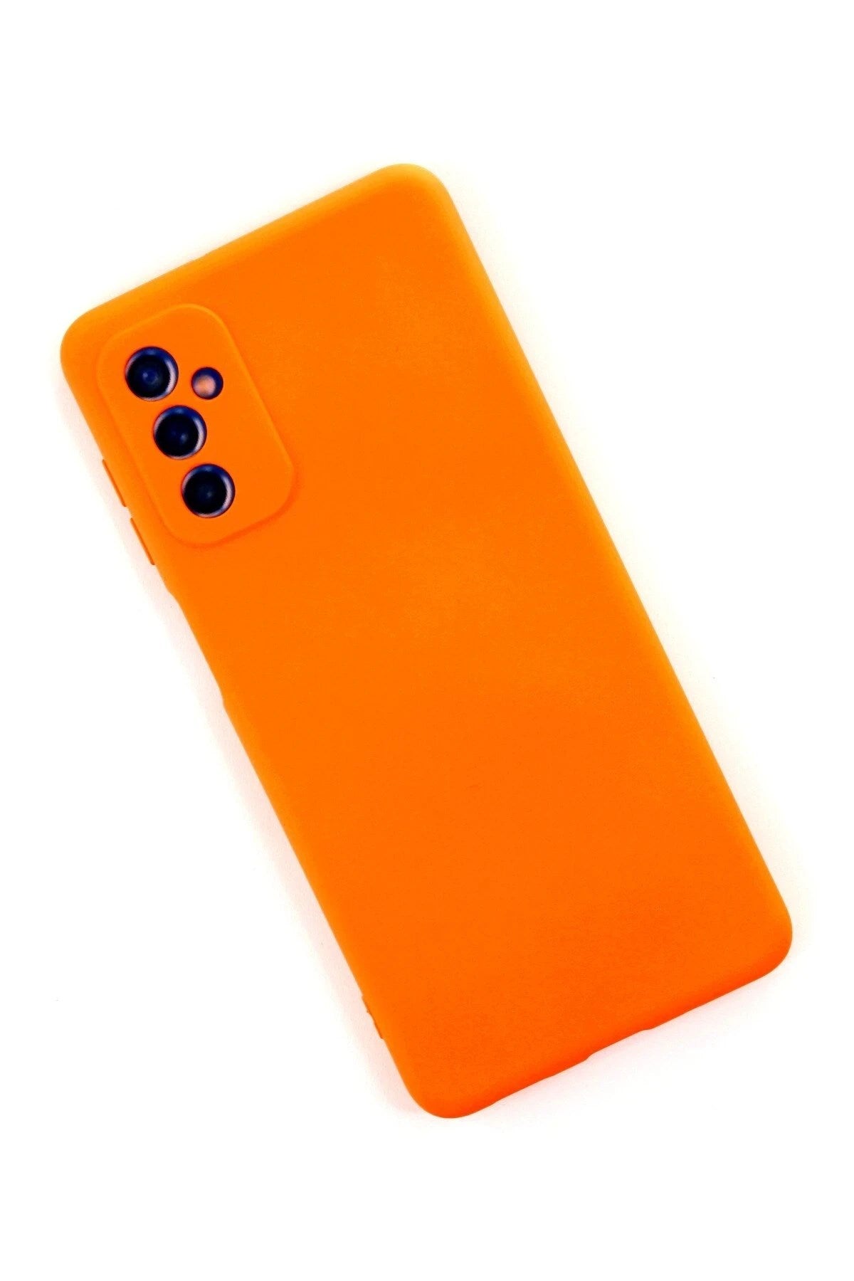 Mey İthalat® Samsung Galaxy M52 5G Kılıf Nano içi Kadife Silikon - Turuncu
