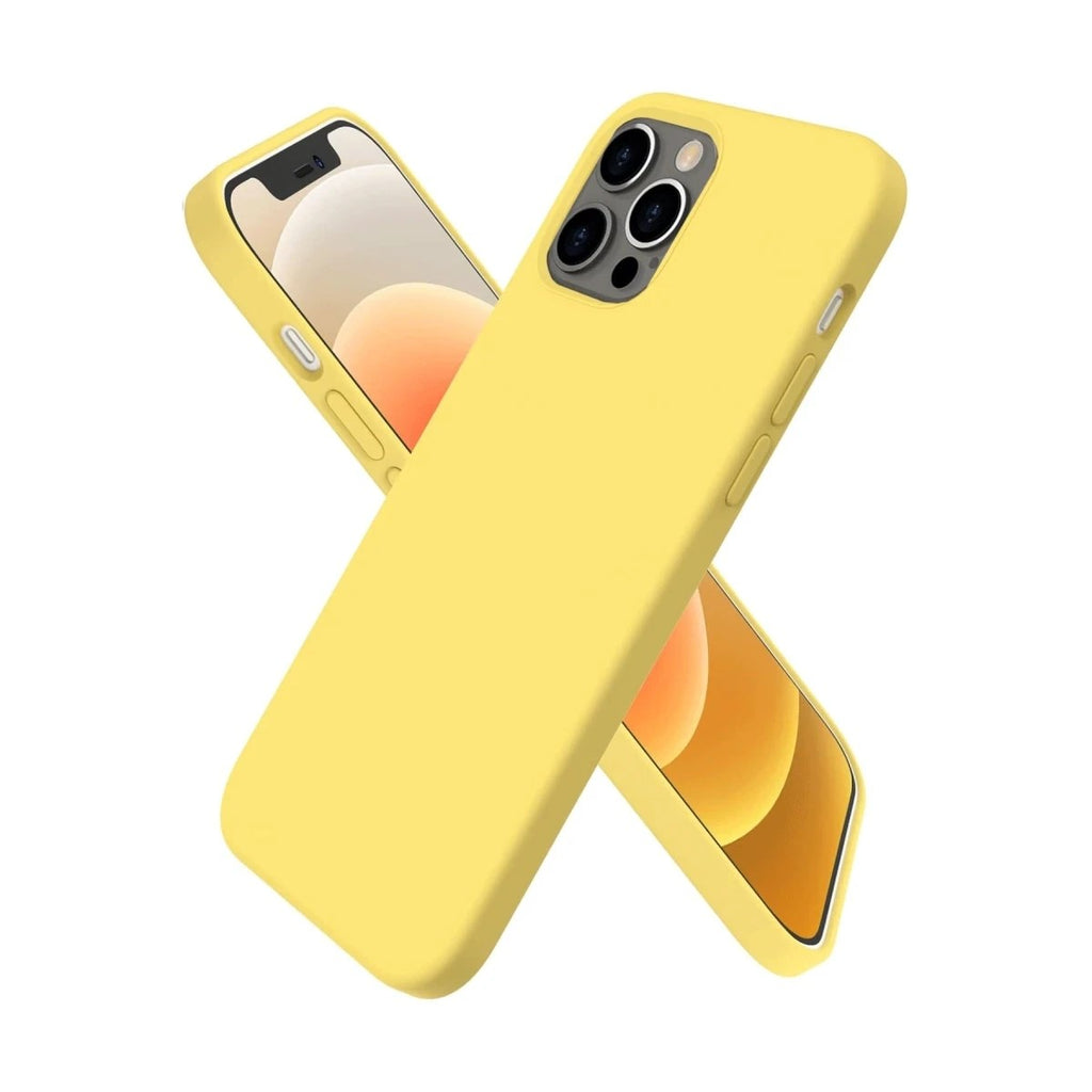 Mey İthalat® iPhone 12 Pro Kılıf First Silikon - Sarı