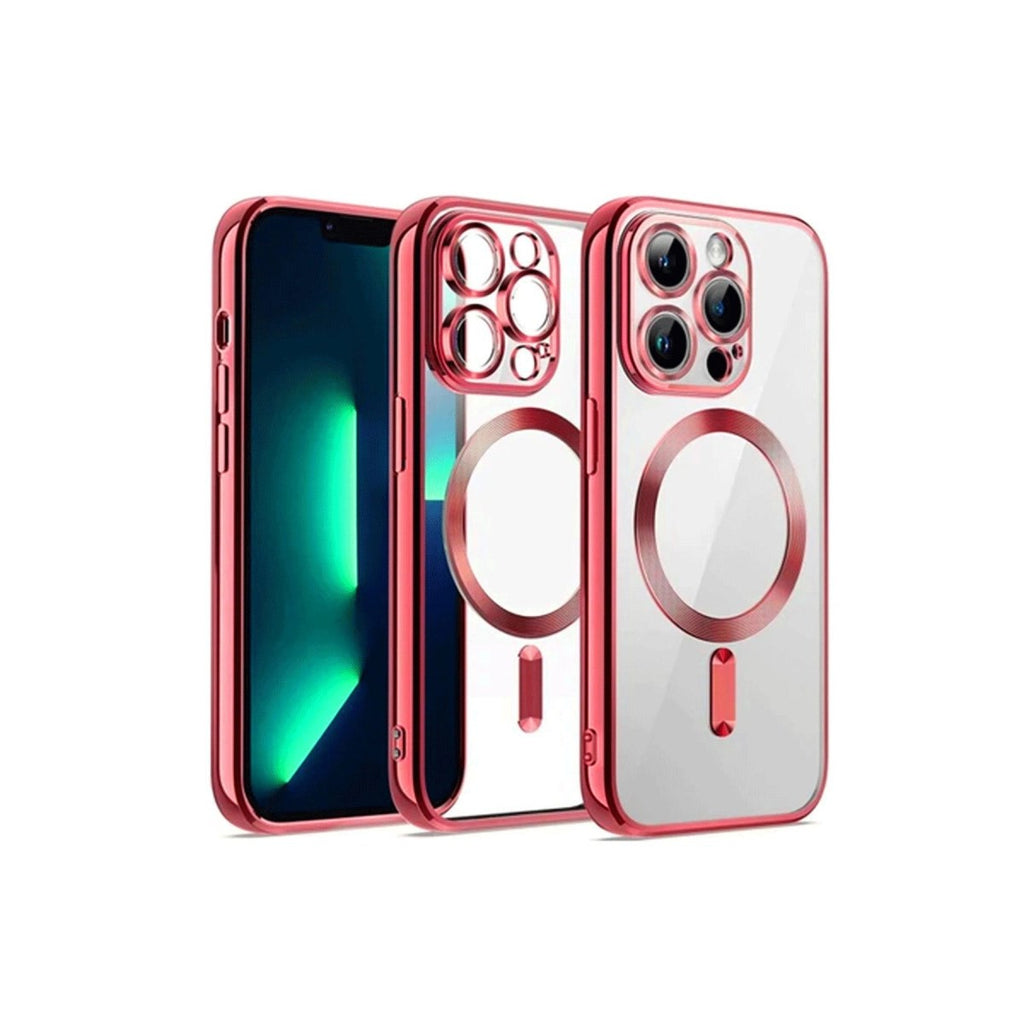 Mey İthalat® iPhone 12 Pro Kılıf Kross Magneticsafe Kapak - Kırmızı