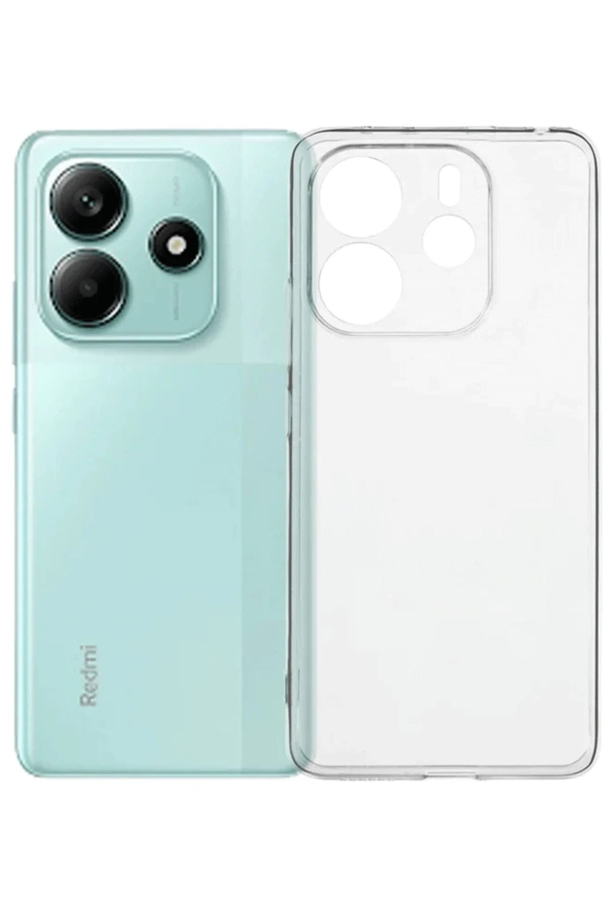 Mey İthalat® Redmi Note 14 4G Kılıf Lüx Şeffaf Silikon