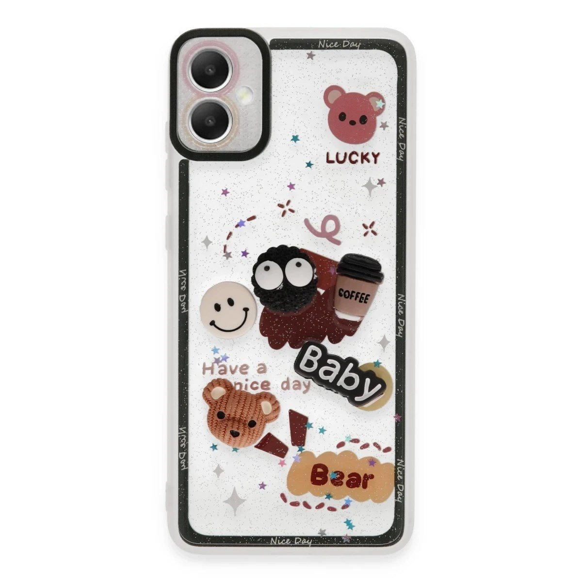 Mey İthalat® Samsung Galaxy A05 Kılıf Sweet Desenli Silikon Kapak - Sarı