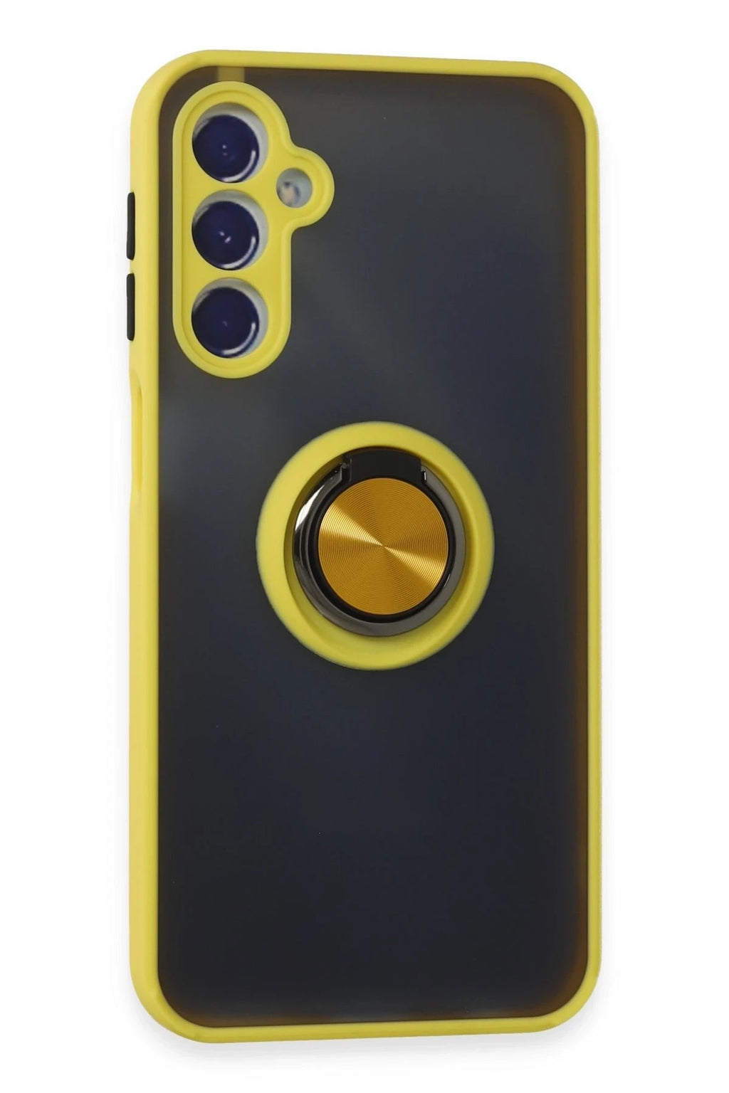 Mey İthalat® Samsung Galaxy M34 5G Kılıf Montreal Yüzüklü Silikon Kapak - Sarı