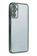 Mey İthalat® Samsung Galaxy M23 Kılıf Lensli Silikon - Yeşil