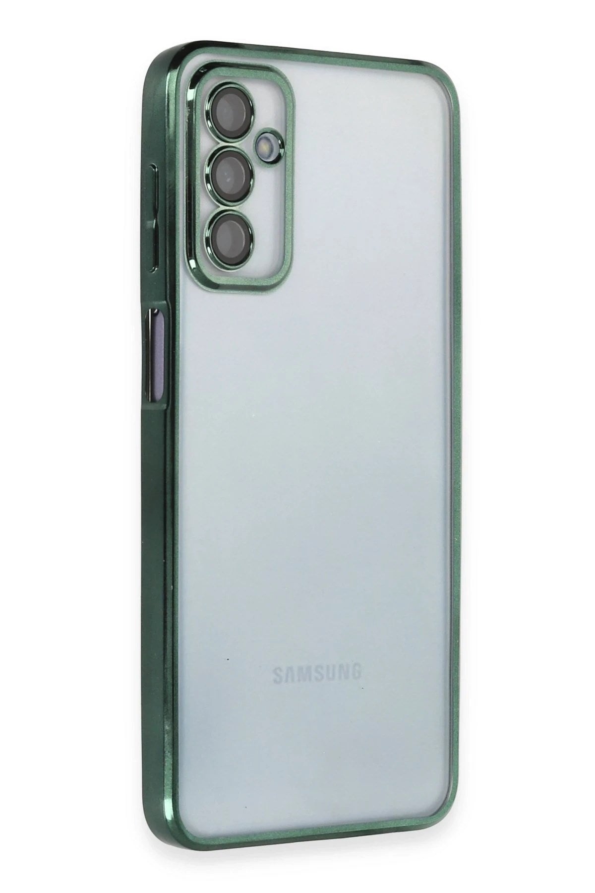 Mey İthalat® Samsung Galaxy M23 Kılıf Lensli Silikon - Yeşil