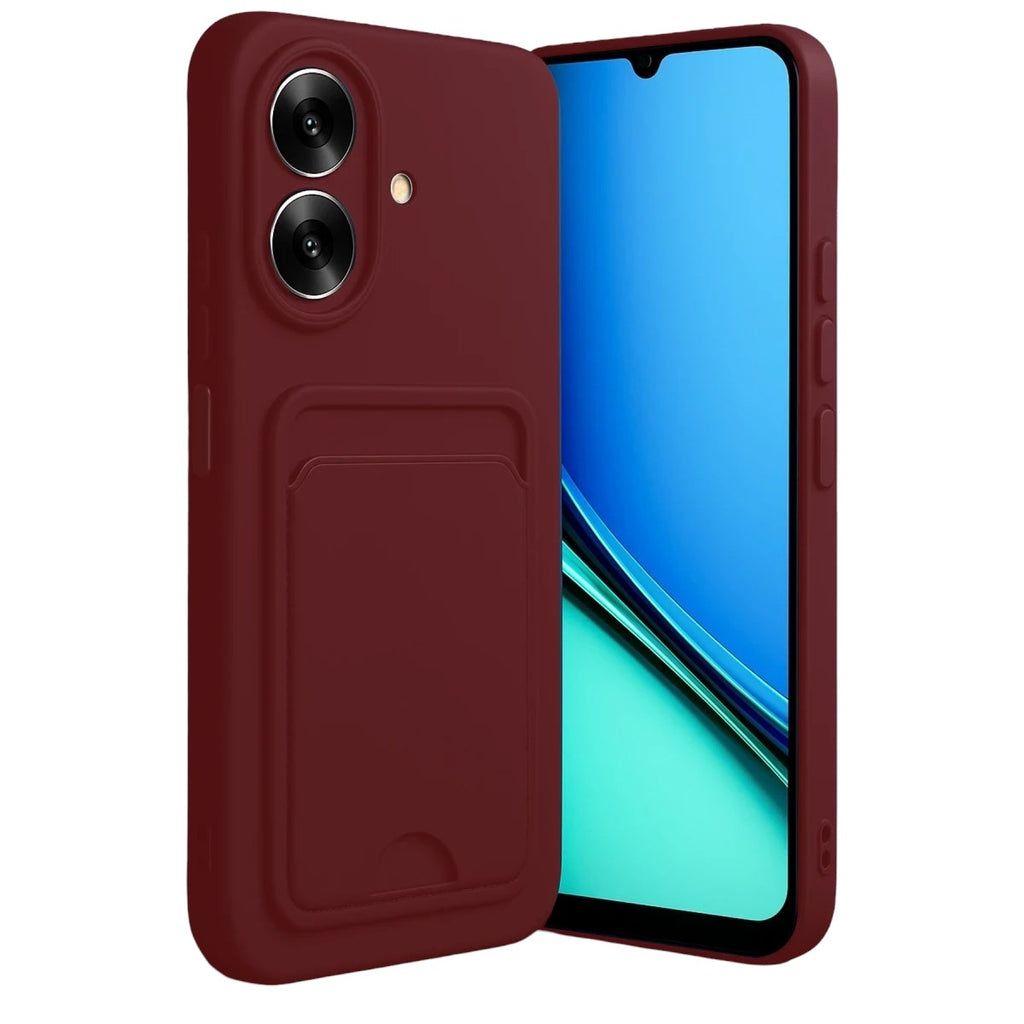 Mey İthalat® Realme Note 60 Kelvin Kartvizitli Silikon - Bordo